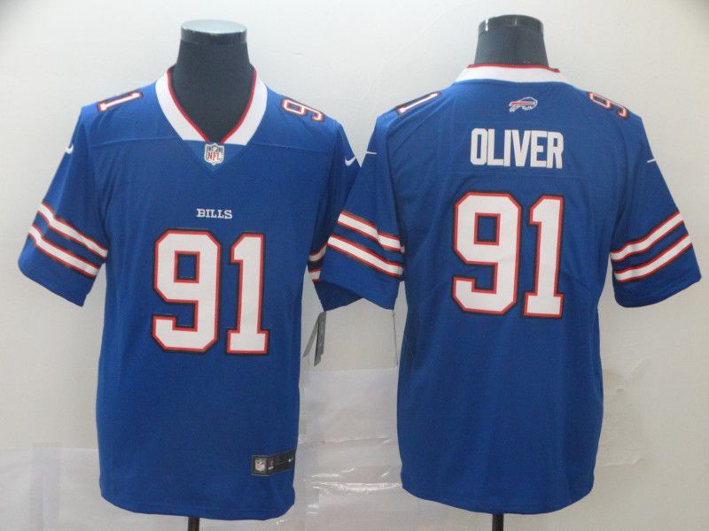 Men Buffalo Bills #91 Oliver Blue Nike Vapor Untouchable Limited Player NFL Jerseys